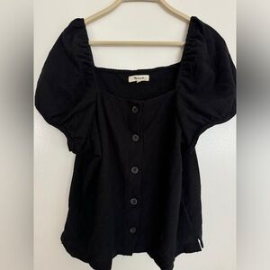 Madewell black blouse